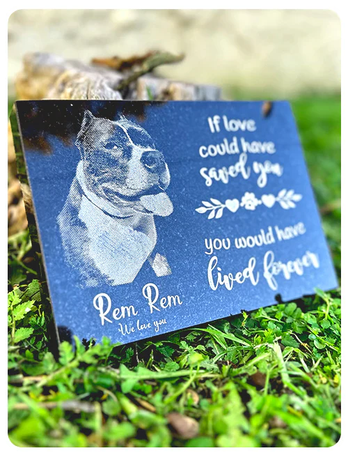 JET BLACK GRANITE Outdoor Pet Memorial